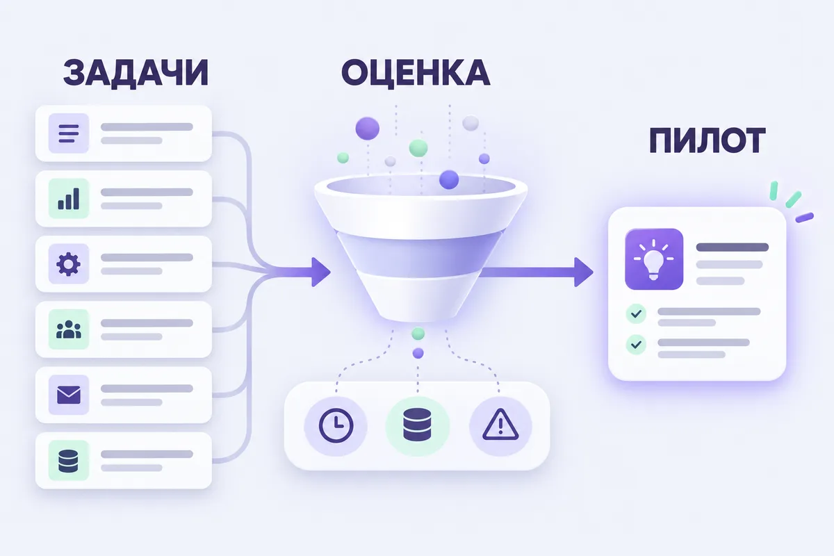 Инфографика: аудит бизнес-процессов — задачи, оценка и пилот