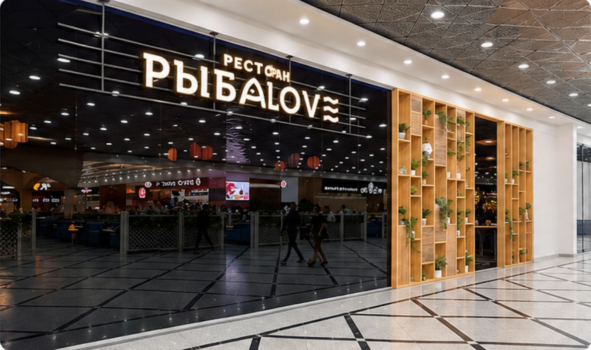 Ресторан РЫБАLOVE: вход и вывеска