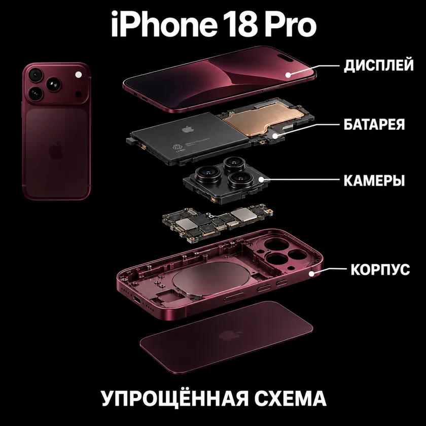 Смартфон по приёму /exploded: товар в виде взрыв-схемы, детали разлетелись в стороны