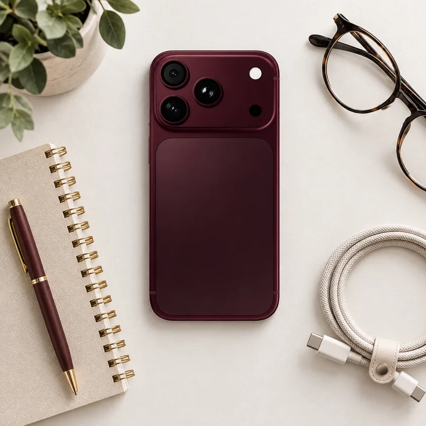 Смартфон по приёму /flatlay: товар сверху, разложен как в журнале