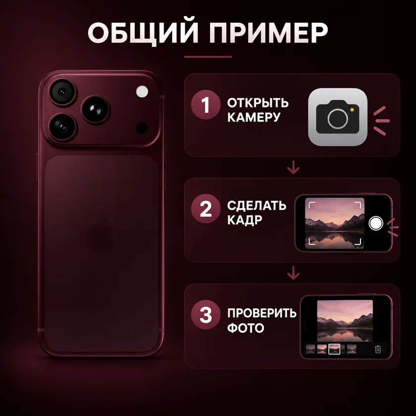Смартфон по приёму /instructions: товар с инструкцией по применению рядом