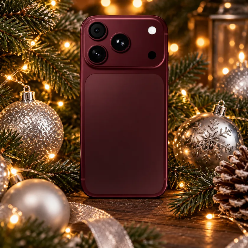 Смартфон по приёму /seasonal: товар в новогодней или сезонной декорации