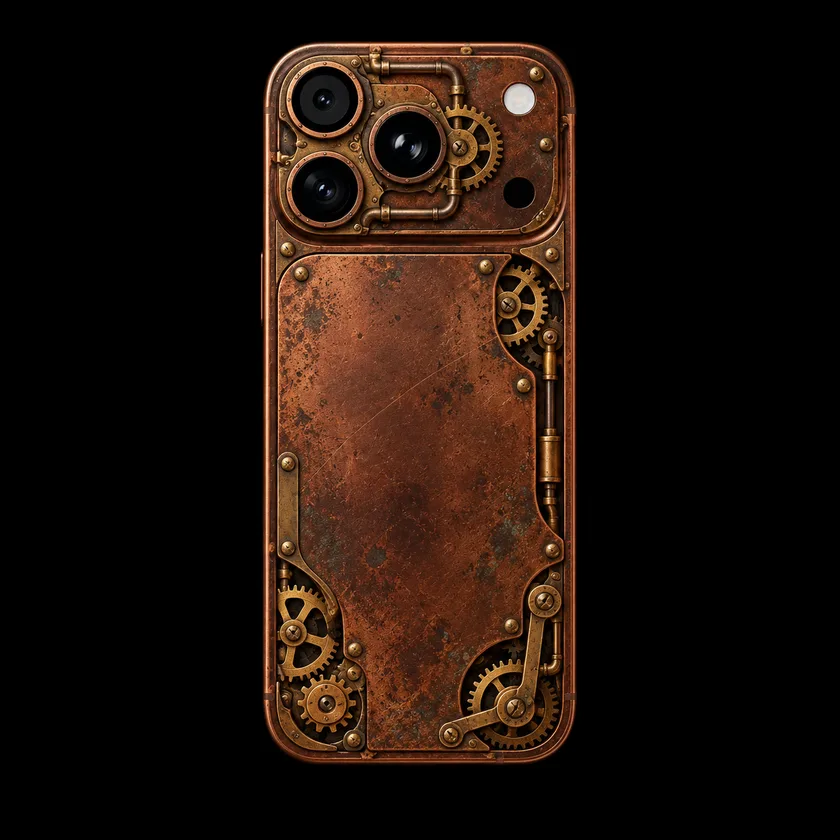 Смартфон по приёму /steampunk: товар в стиле стимпанк из шестерёнок и меди