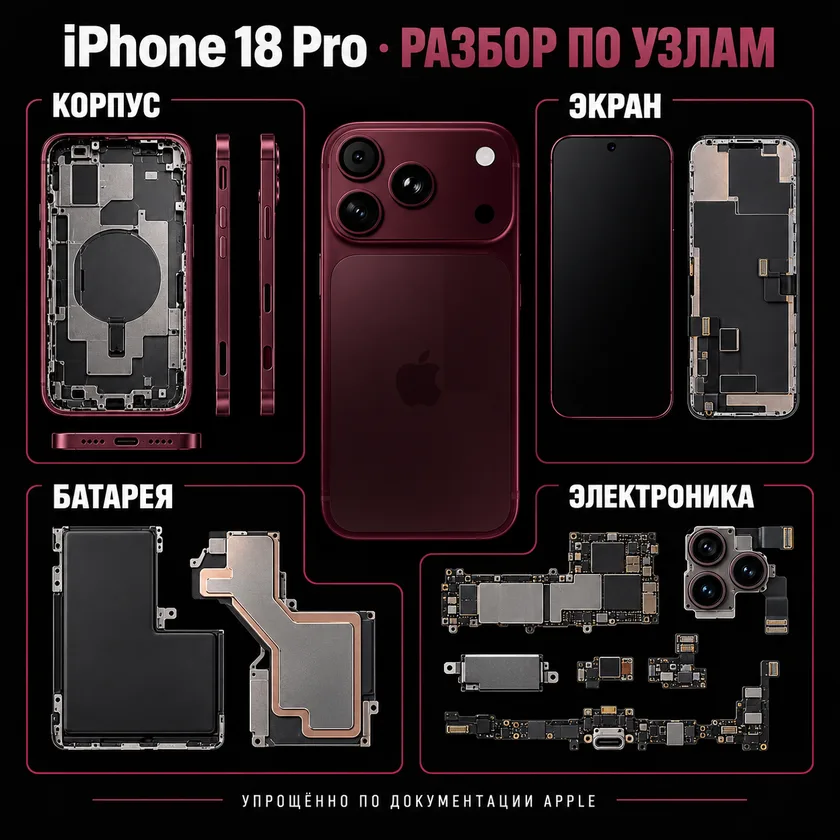 Смартфон по приёму /teardown: товар разобран на все составные части по порядку